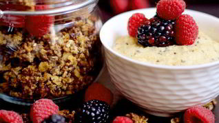 Каша из овсяных отрубей с семенами чиа