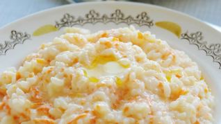 Каша рисовая молочная с тыквой