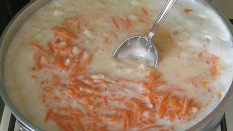 каша рисовая молочная с тыквой