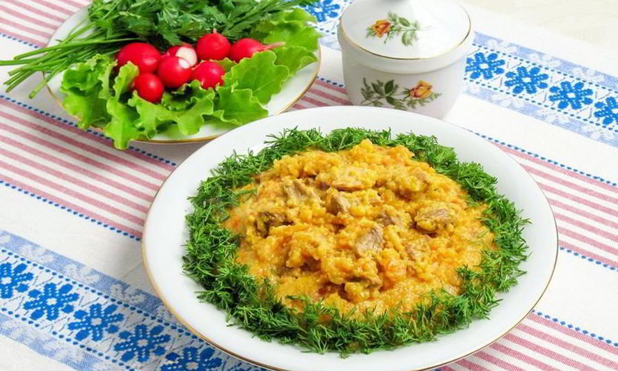 Рецепт кукурузной каши с мясом в мультиварке