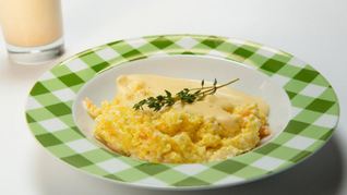 Кукурузная каша с тыквенным кремом