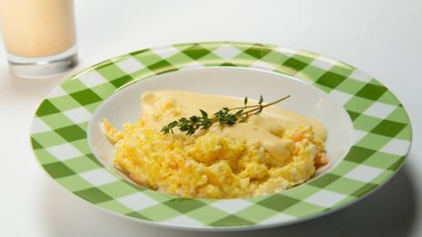 кукурузная каша с тыквенным кремом