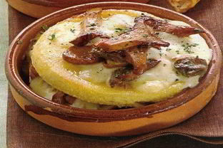 Полента с грибами и сыром