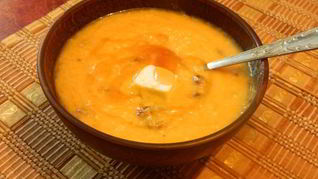 Тыквенно-кукурузная каша на молоке