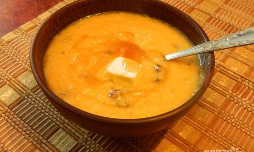 Рецепт тыквенно-кукурузной каша на молоке