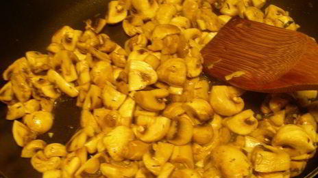 запеченная полента с грибами