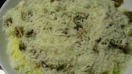 запеченная полента с грибами