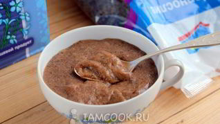 Льняная каша с черносливом