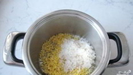 молочная каша из риса и пшена