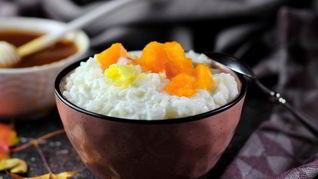 Молочная каша с тыквой и рисом