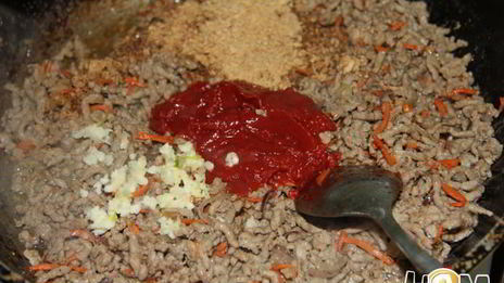 мясная каша с отрубями