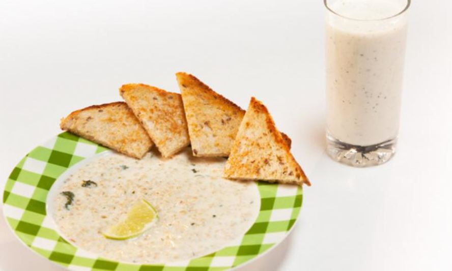 Рецепт овсяной каши на мятном молоке