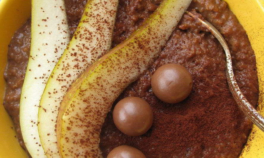 Рецепт овсяной каши с грушей и шоколадом