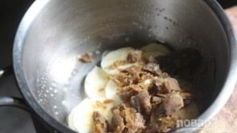 овсяная каша с карамелью и бананом