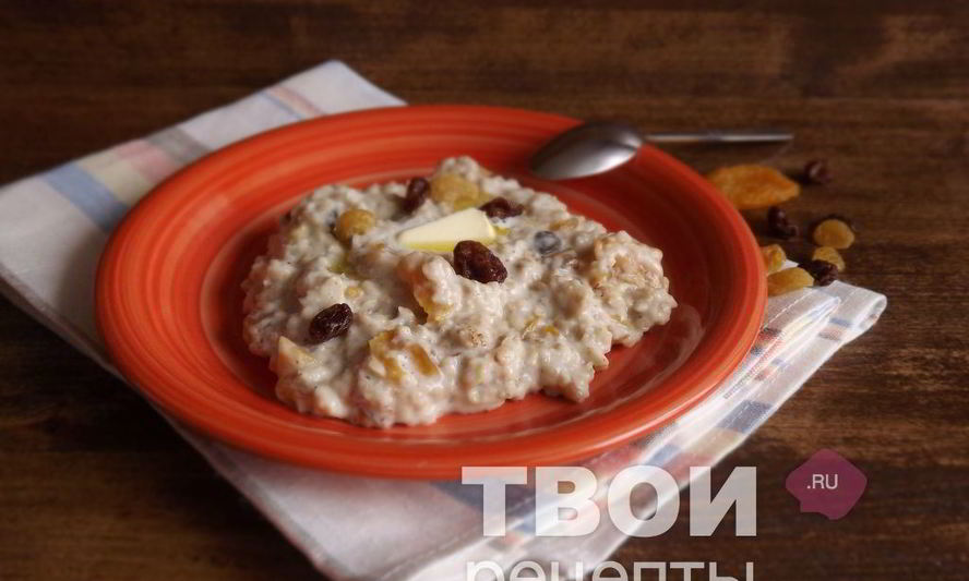 Рецепт овсяной каши с сухофруктами