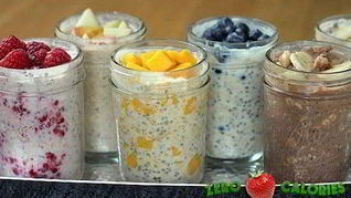 Овсянка в банке с бананом и какао