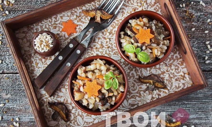 Рецепт перловки с грибами