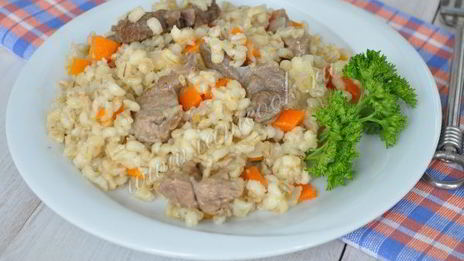 перловка с мясом в мультиварке