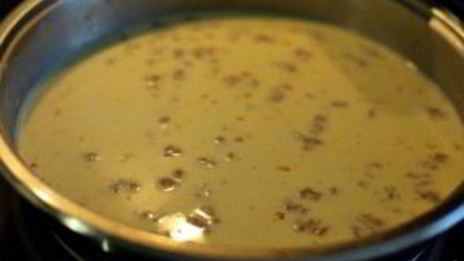 перловка с соусом