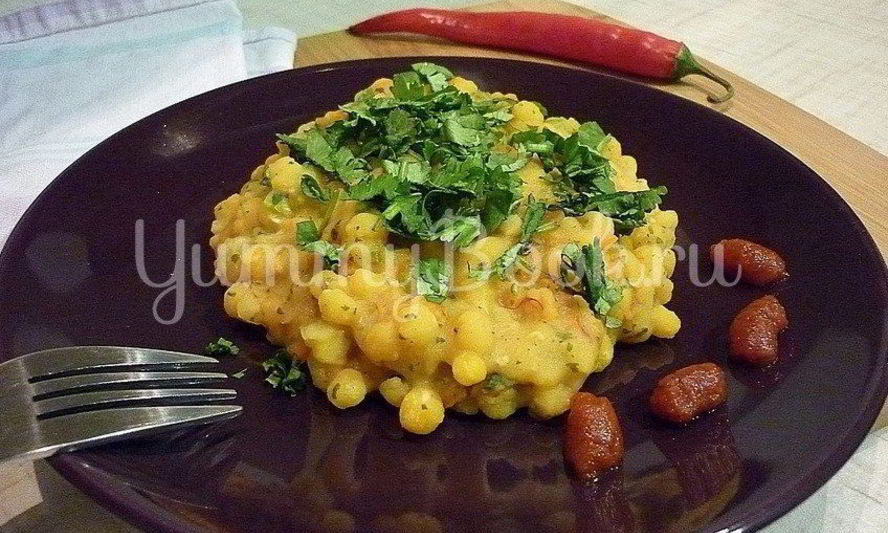 Рецепт пряной гороховой каши с шафраном