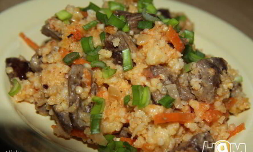 Рецепт пшенной каши с куриными сердечками