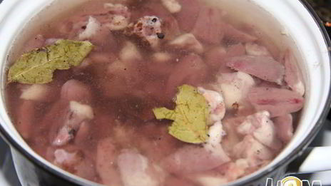 пшенная каша с куриными сердечками