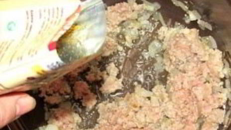 пшенная каша с мясом