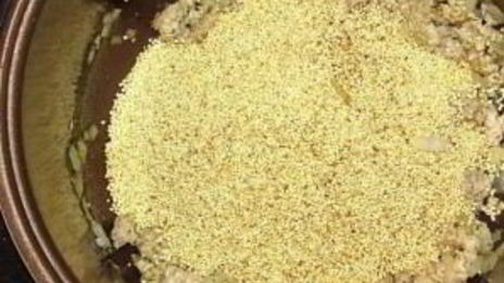 пшенная каша с мясом