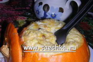 Пшенная каша в тыкве