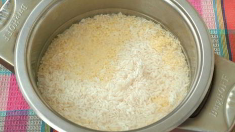 рисово-пшенная каша на молоке