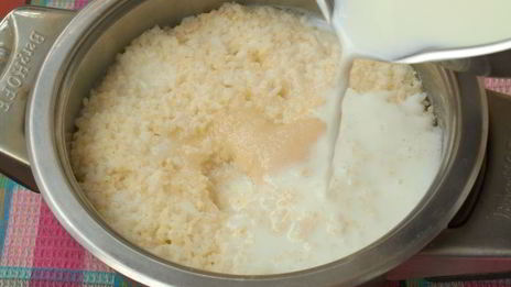 рисово-пшенная каша на молоке