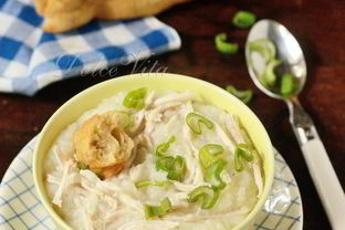 Китайская рисовая каша с курицей