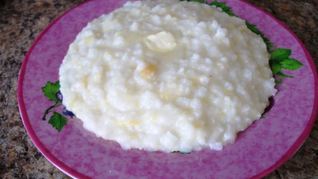 Молочная рисовая каша с тыквой на молоке