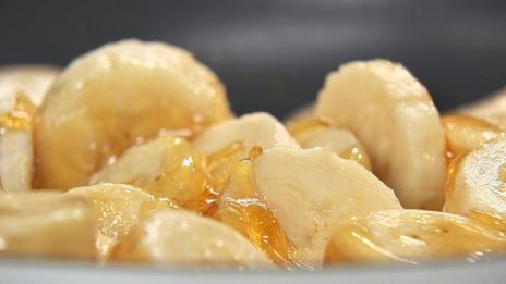 рисовая каша с банановой карамелью и какао