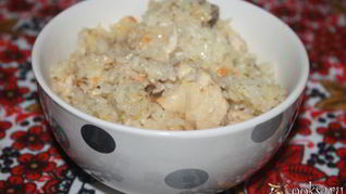 Рисовая каша с домашней курицей в мультиварке