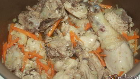 рисовая каша с домашней курицей в мультиварке