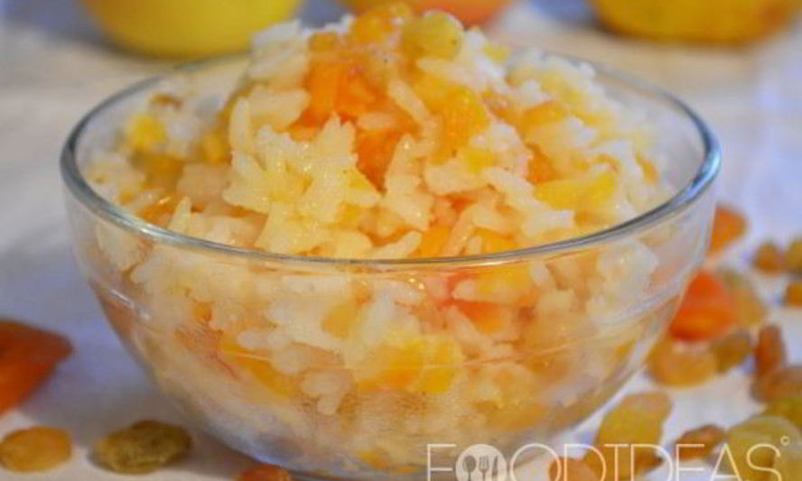 Рецепт рисовой каши с курагой