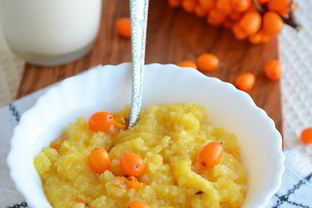 Рисовая каша с облепихой