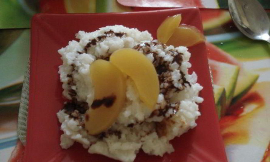 Рецепт рисовой каши с персиком