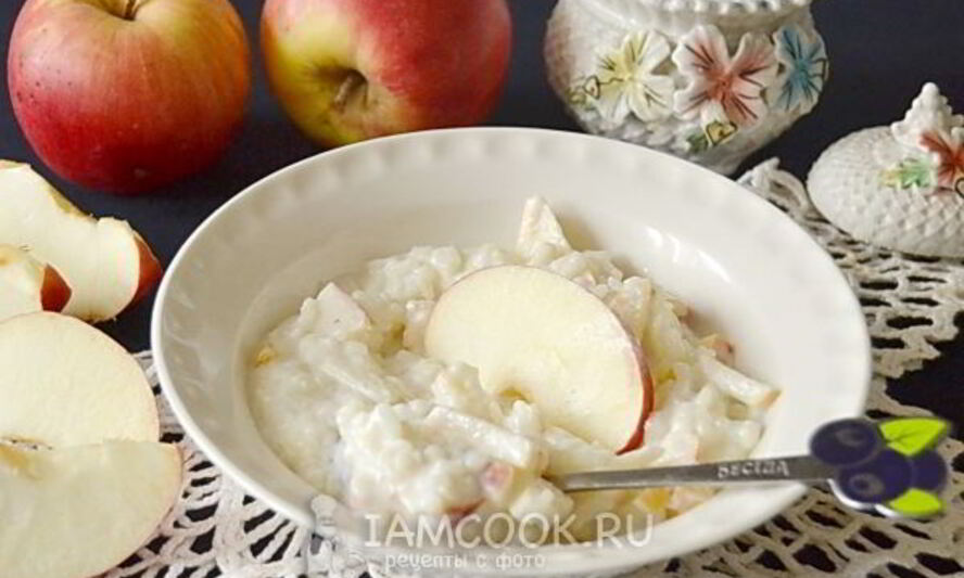 Рецепт рисовой каши с яблоками