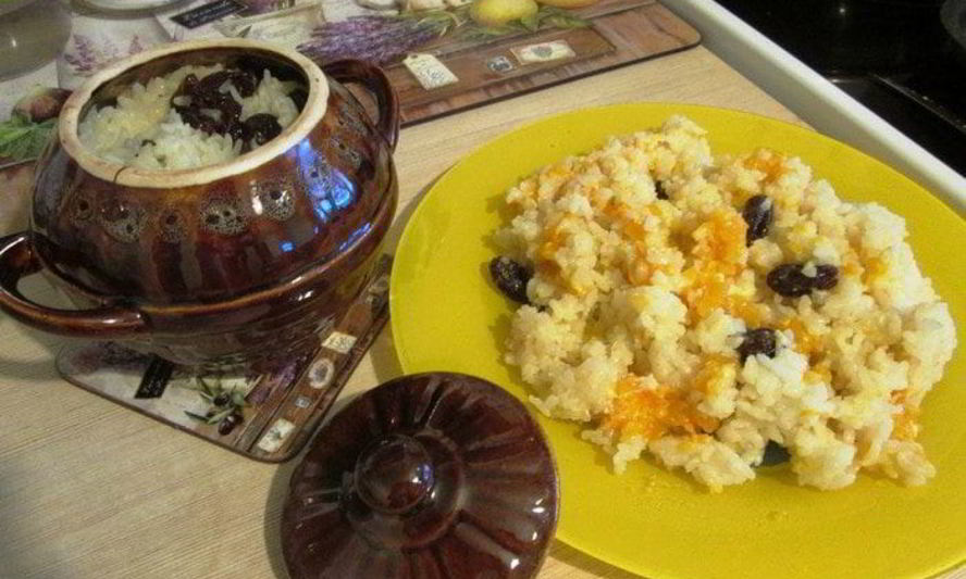 Рецепт рисовой каши в горшочке