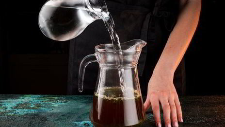 ароматный чай с ягодным льдом