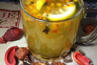 Чай с облепихой и имбирем