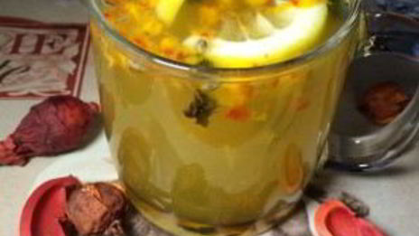 чай с облепихой и имбирем