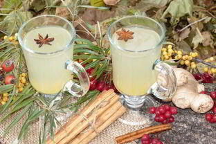 Имбирный чай с облепихой