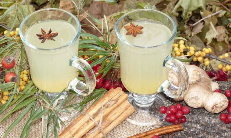 Рецепт имбирного чая с облепихой