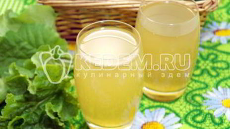 холодный чай с ревенем