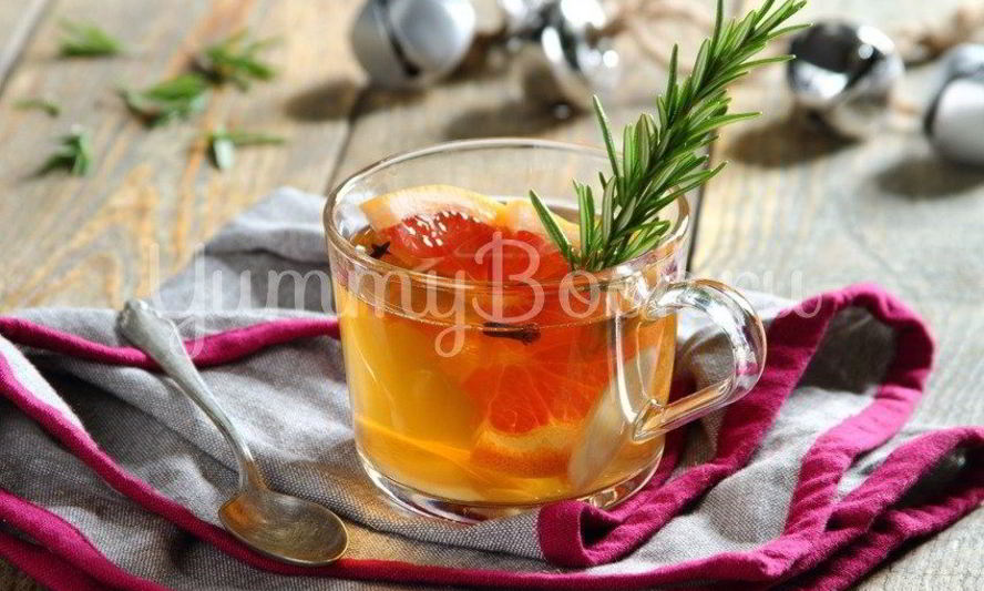 Рецепт согревающего чая с грейпфрутом и розмарином