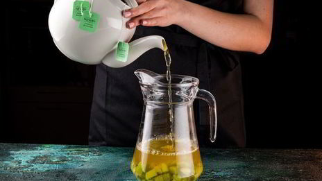 витаминный чай с киви и мятным сахаром