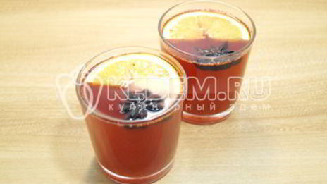 клюквенный безалкогольный глинтвейн
